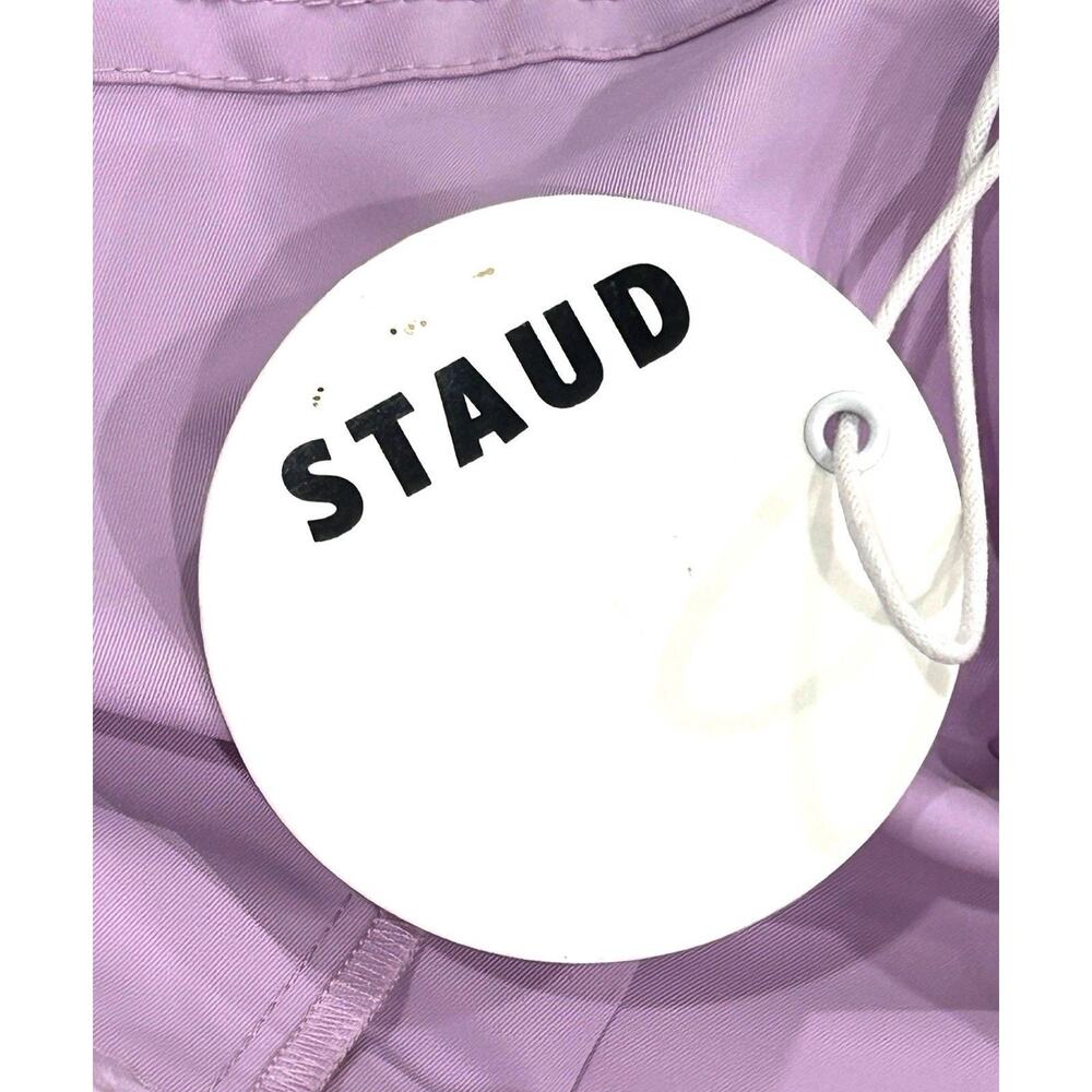 STAUD Coconut Shorts Womens Size S Lavender Purple Nylon Pleated High Rise - Picture 7 of 8